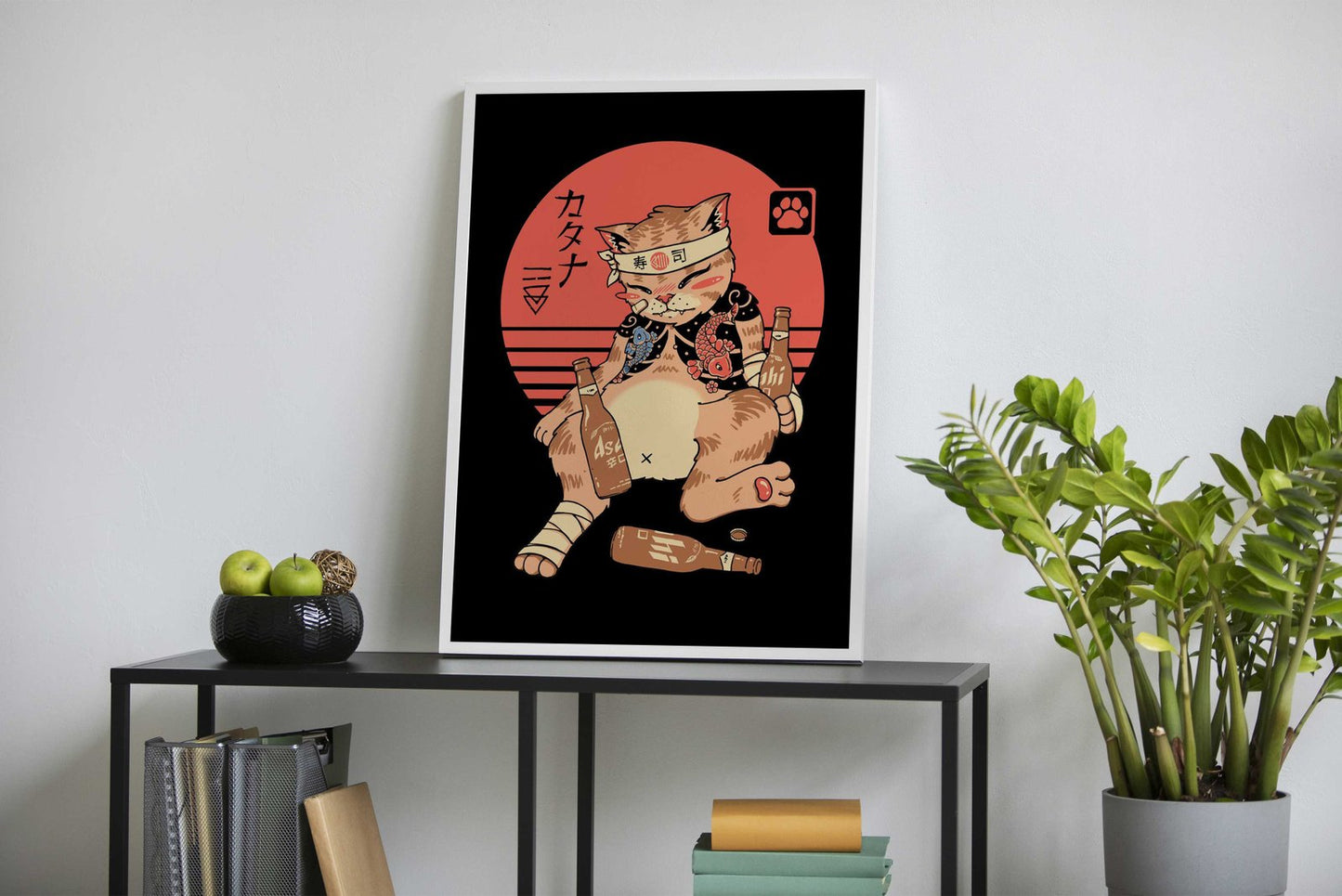 Drunken Meowster Asian Style Poster | Wall Art for Home & Office | High-Quality Print - High-Quality Visual Display