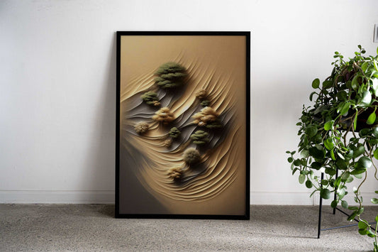 Dunes of time Asian Style Poster | Wall Art for Home & Office | High-Quality Print - High-Quality Visual Display