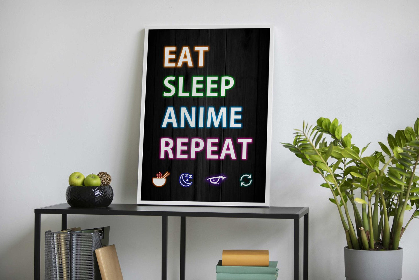 Eat Sleep Anime Repeat Asian Style Poster | Wall Art for Home & Office | High-Quality Print - High-Quality Visual Display