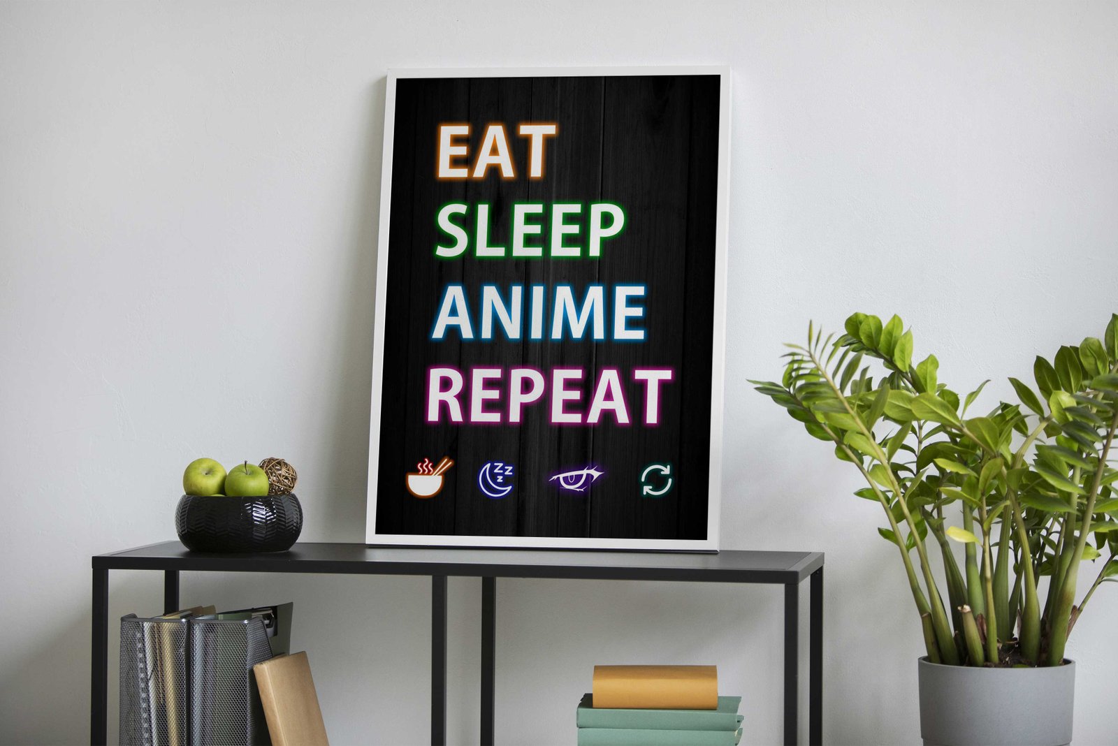 Eat Sleep Anime Repeat Asian Style Poster | Wall Art for Home & Office | High-Quality Print - High-Quality Visual Display