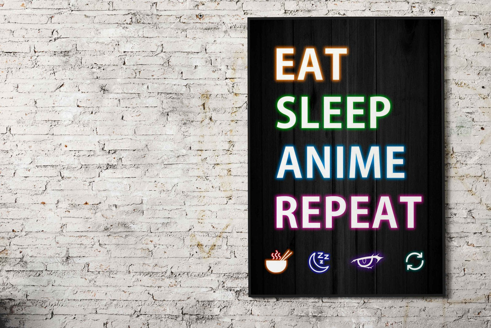 Eat Sleep Anime Repeat Asian Style Poster | Wall Art for Home & Office | High-Quality Print - High-Quality Visual Display
