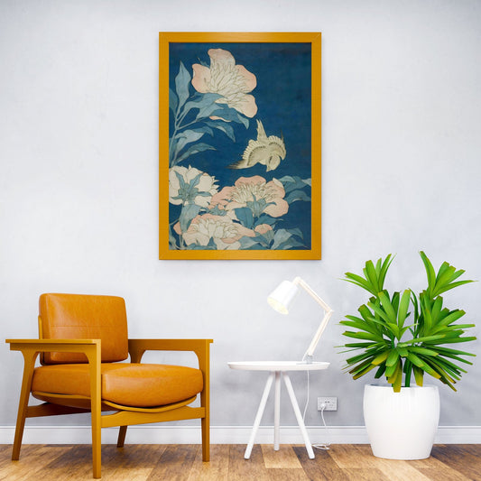 Edo Blossom Flight Asian Style Poster | Wall Art for Home & Office | High-Quality Print - High-Quality Visual Display