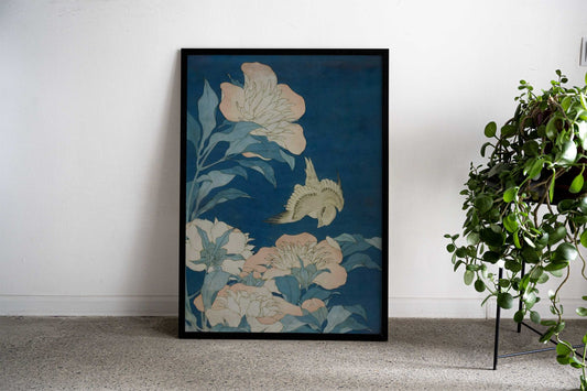 Edo Blossom Flight Asian Style Poster | Wall Art for Home & Office | High-Quality Print - High-Quality Visual Display