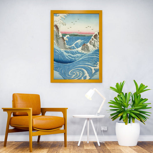 Edo Style Waves Asian Style Poster | Wall Art for Home & Office | High-Quality Print - High-Quality Visual Display