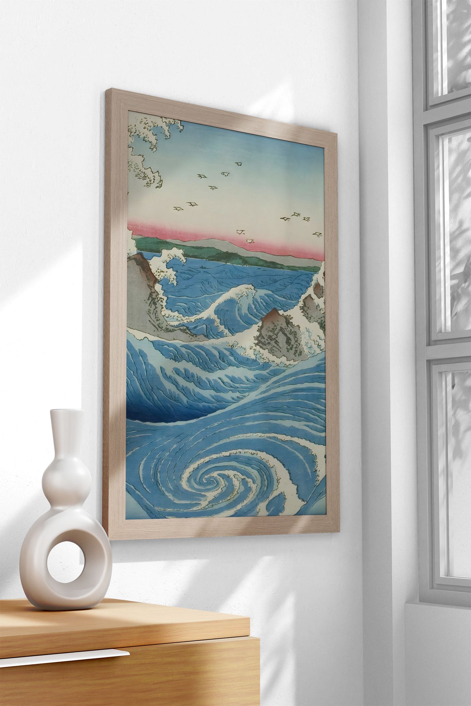 Edo Style Waves Asian Style Poster | Wall Art for Home & Office | High-Quality Print - High-Quality Visual Display