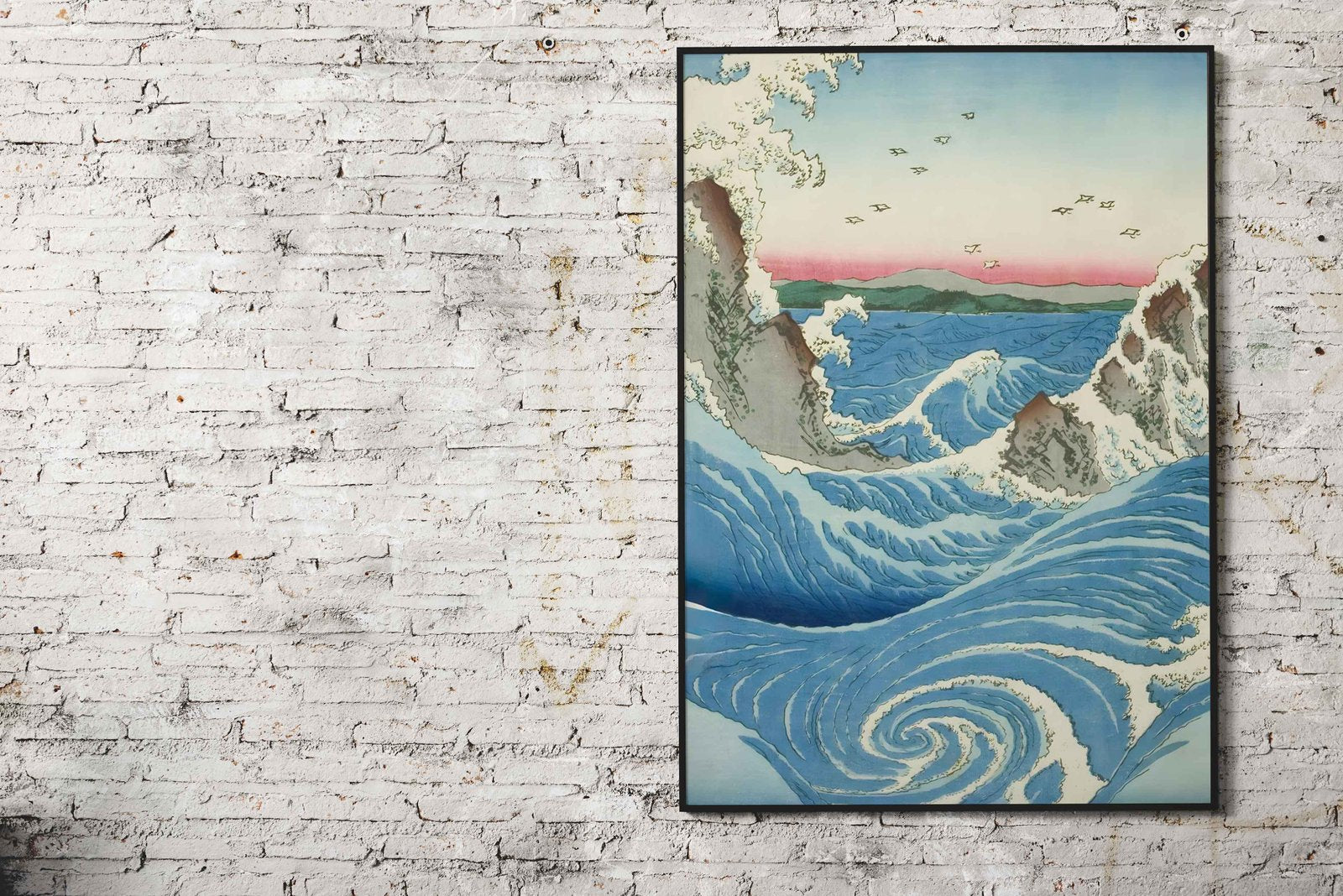 Edo Style Waves Asian Style Poster | Wall Art for Home & Office | High-Quality Print - High-Quality Visual Display