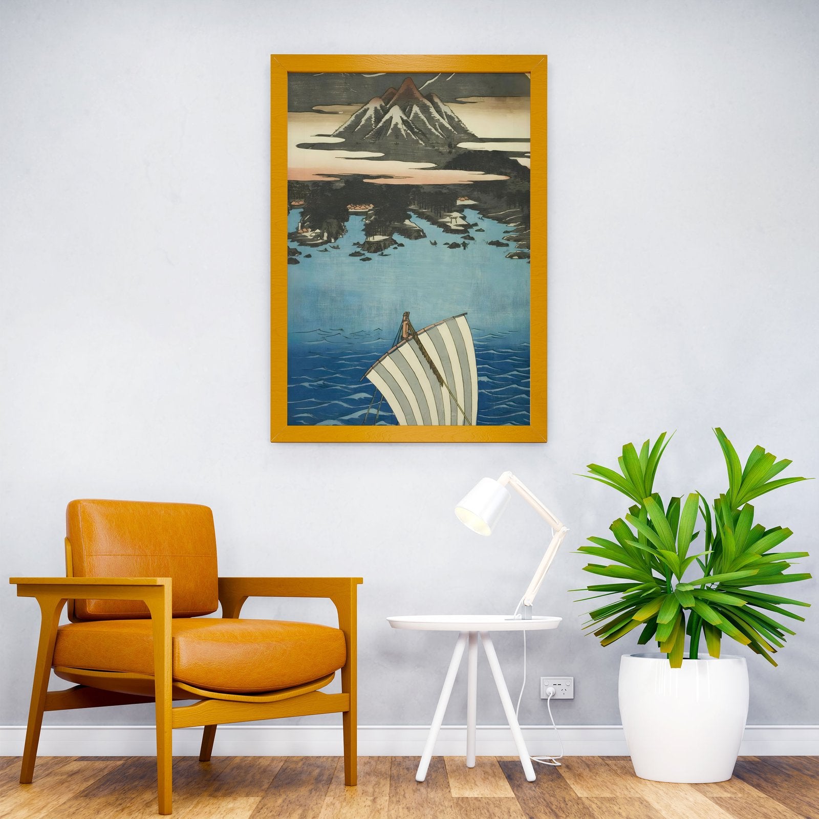 Edo Waterfront Serenity Asian Style Poster | Wall Art for Home & Office | High-Quality Print - High-Quality Visual Display