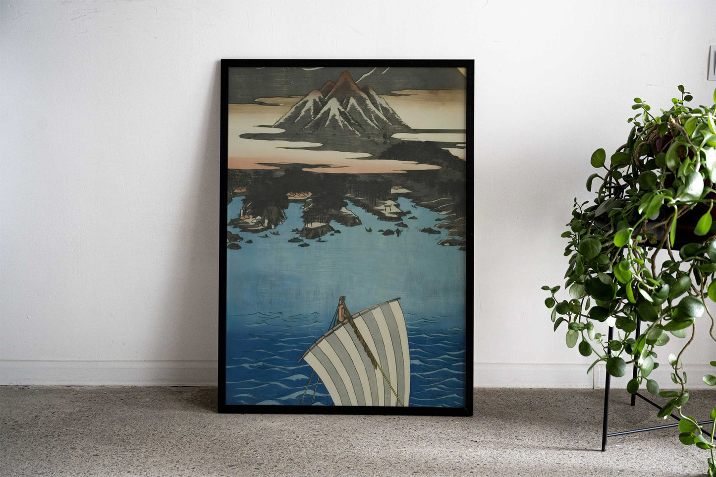Edo Waterfront Serenity Asian Style Poster | Wall Art for Home & Office | High-Quality Print - High-Quality Visual Display