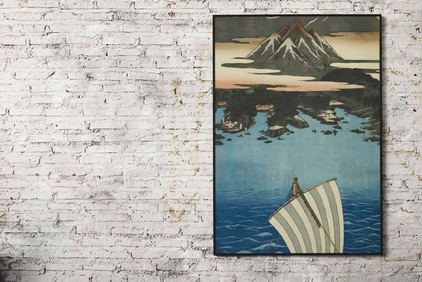 Edo Waterfront Serenity Asian Style Poster | Wall Art for Home & Office | High-Quality Print - High-Quality Visual Display