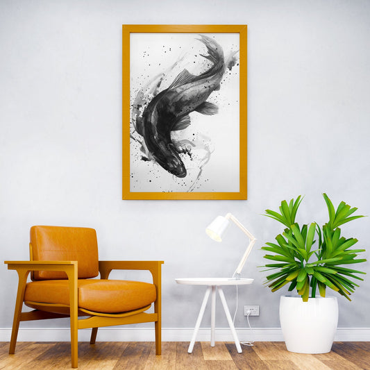 Eel Watercolor Asian Style Poster | Wall Art for Home & Office | High-Quality Print - High-Quality Premium Wall Art Decor Sticker