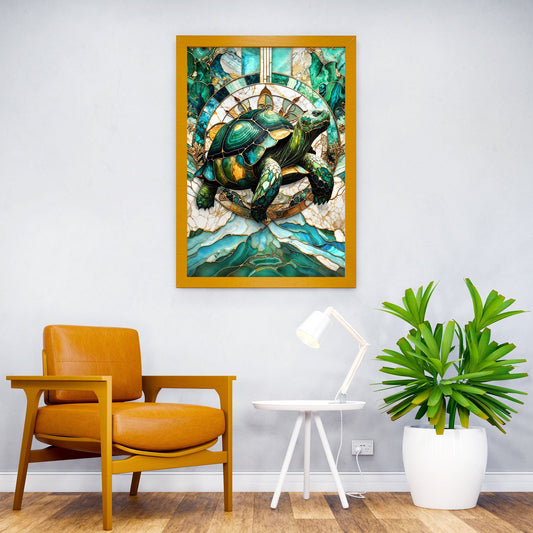 Eternal Kintsugi Tortoise Asian Style Poster | Wall Art for Home & Office | High-Quality Print - High-Quality Visual Display