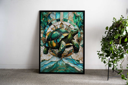 Eternal Kintsugi Tortoise Asian Style Poster | Wall Art for Home & Office | High-Quality Print - High-Quality Visual Display