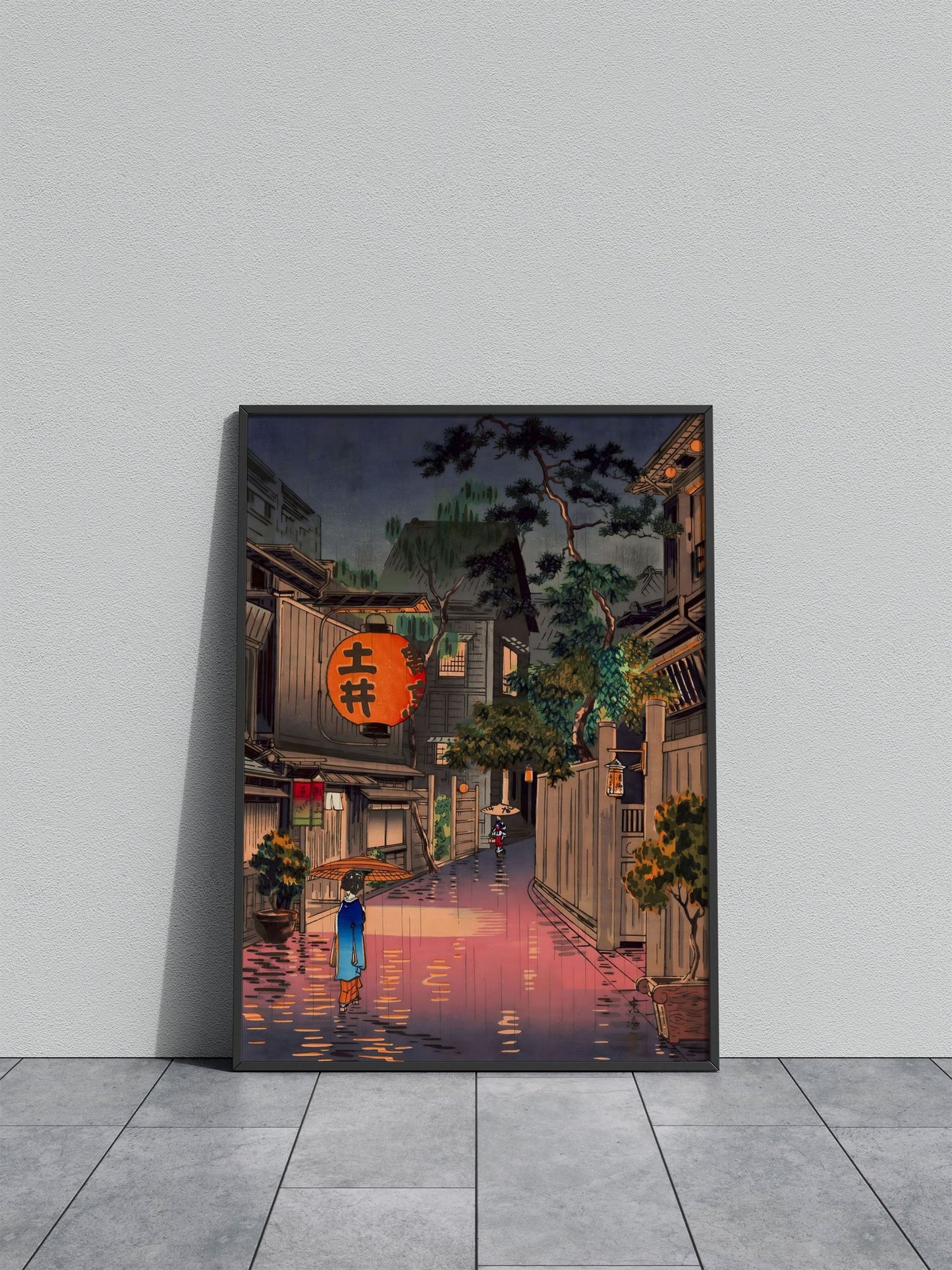 Evening At Ushigome Asian Style Poster | Wall Art for Home & Office | High-Quality Print