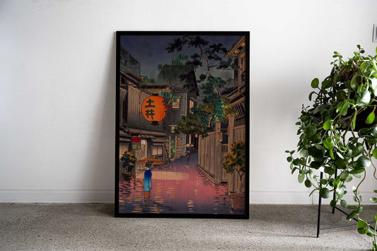 Evening At Ushigome Asian Style Poster | Wall Art for Home & Office | High-Quality Print - High-Quality Visual Display