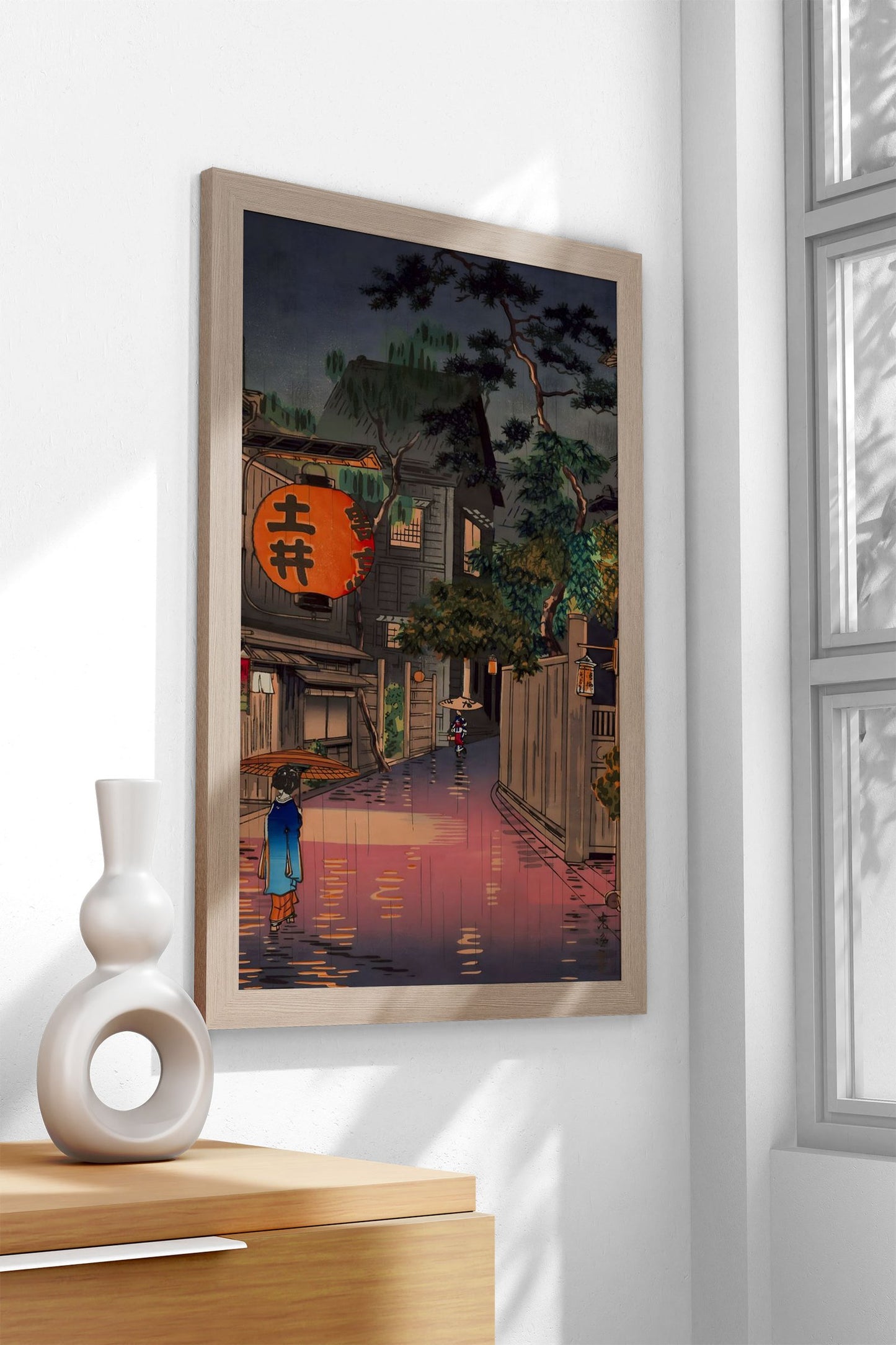 Evening At Ushigome Asian Style Poster | Wall Art for Home & Office | High-Quality Print