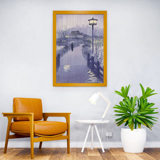 Evening Rain at Shinobazu Asian Style Poster | Wall Art for Home & Office | High-Quality Print - High-Quality Visual Display