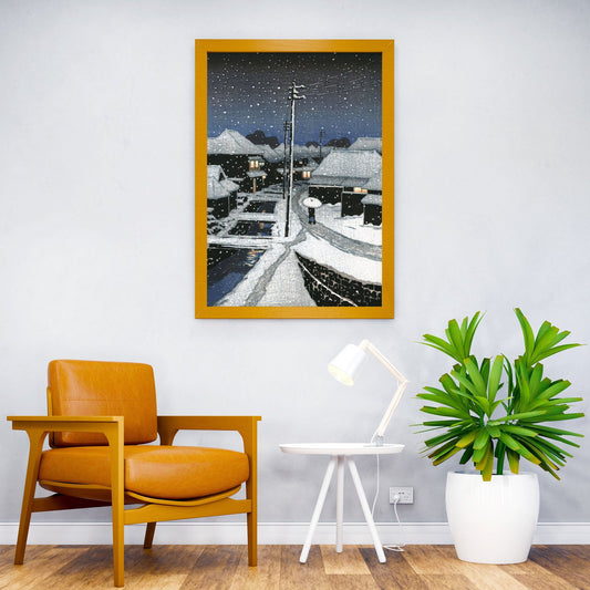 Evening Snow at Terajima Asian Style Poster | Wall Art for Home & Office | High-Quality Print - High-Quality Visual Display