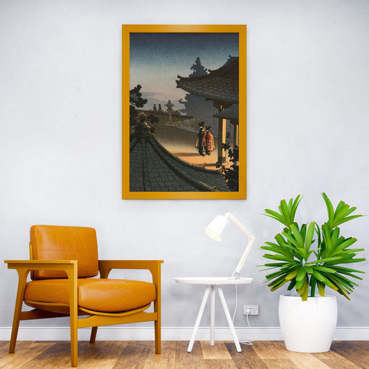 Evening at Miidera Temple Asian Style Poster | Wall Art for Home & Office | High-Quality Print - High-Quality Visual Display
