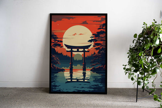 Exploration Japan Gate Asian Style Poster | Wall Art for Home & Office | High-Quality Print - High-Quality Visual Display