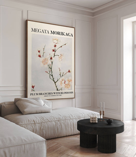 Megata Morikaga - Plum Branches With Blossoms During