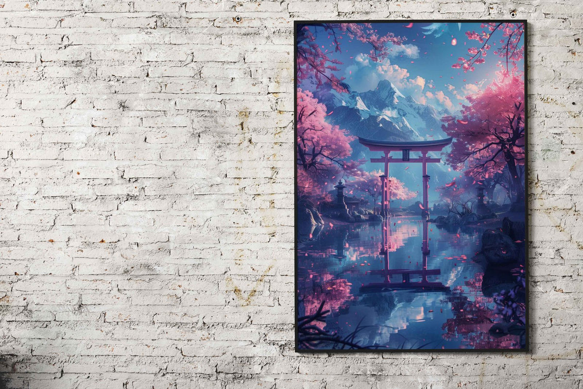 Fantasy Anime Torii Gate Asian Style Poster | Wall Art for Home & Office | High-Quality Print - High-Quality Visual Display