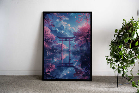 Fantasy Anime Torii Gate Asian Style Poster | Wall Art for Home & Office | High-Quality Print - High-Quality Visual Display