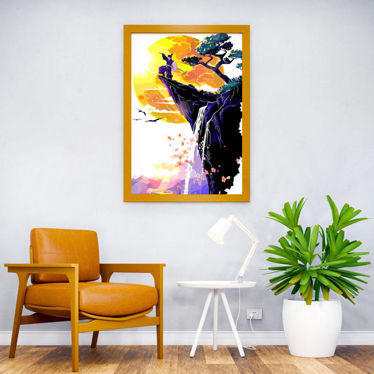 Fantasy Cliffs Asian Style Poster | Wall Art for Home & Office | High-Quality Print - High-Quality Visual Display