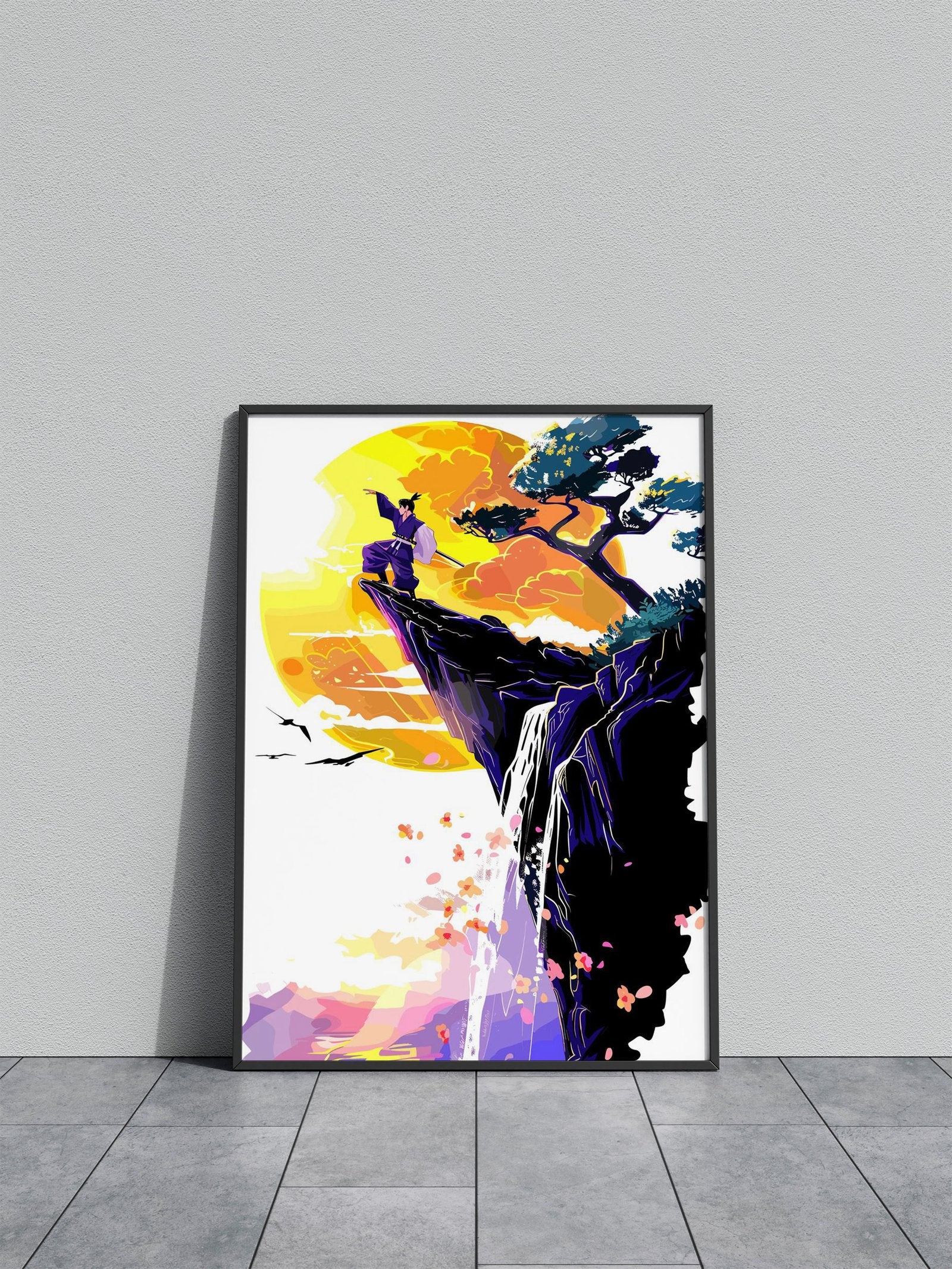 Fantasy Cliffs Asian Style Poster | Wall Art for Home & Office | High-Quality Print - High-Quality Visual Display