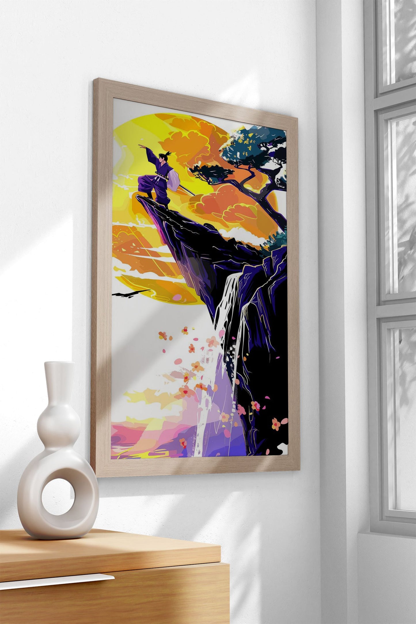 Fantasy Cliffs Asian Style Poster | Wall Art for Home & Office | High-Quality Print - High-Quality Visual Display
