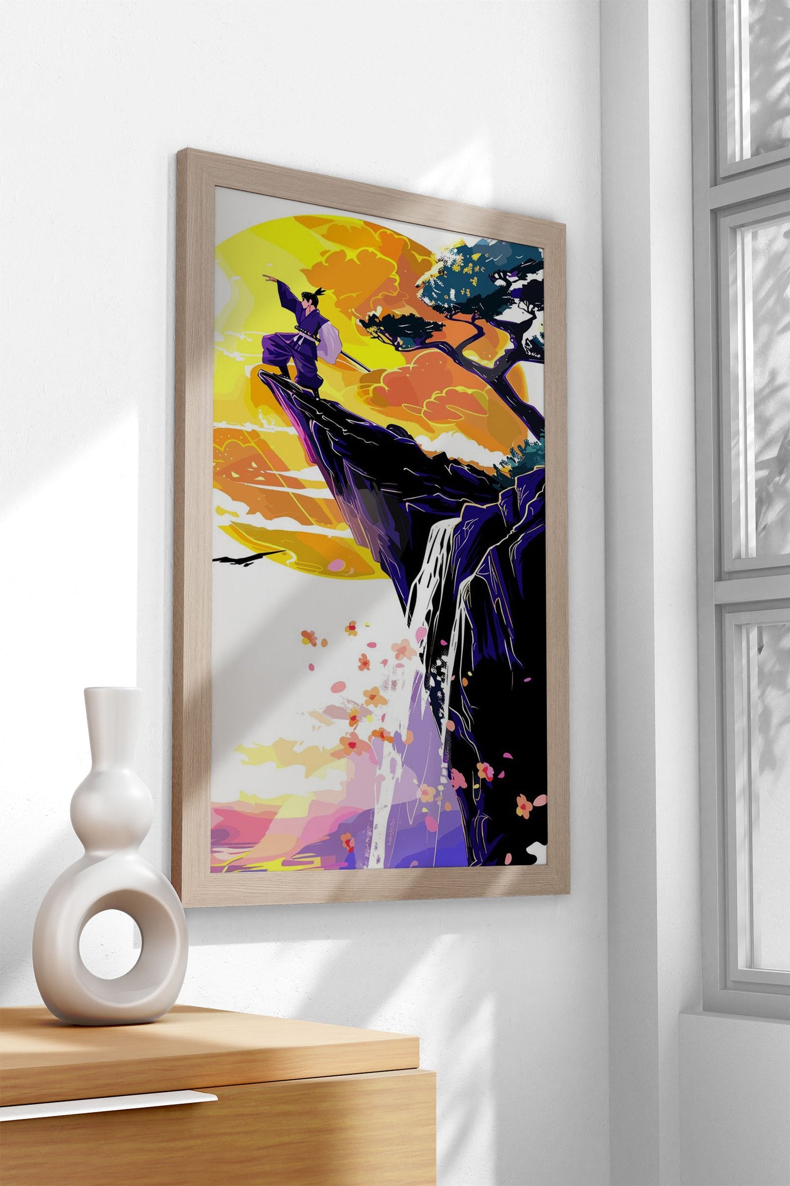 Fantasy Cliffs Asian Style Poster | Wall Art for Home & Office | High-Quality Print - High-Quality Visual Display