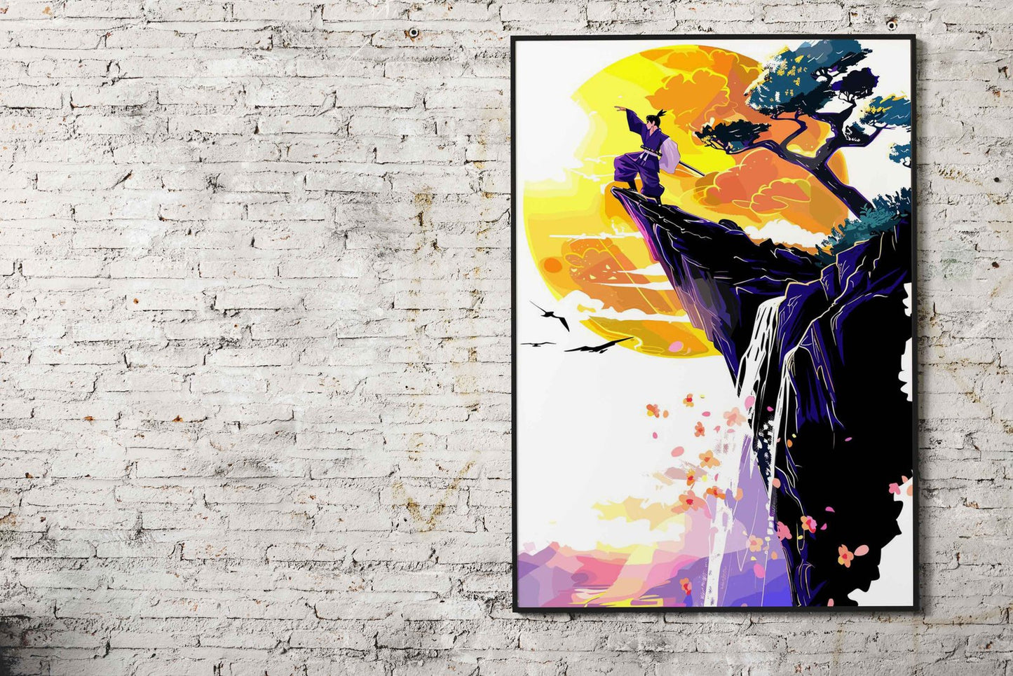 Fantasy Cliffs Asian Style Poster | Wall Art for Home & Office | High-Quality Print - High-Quality Visual Display