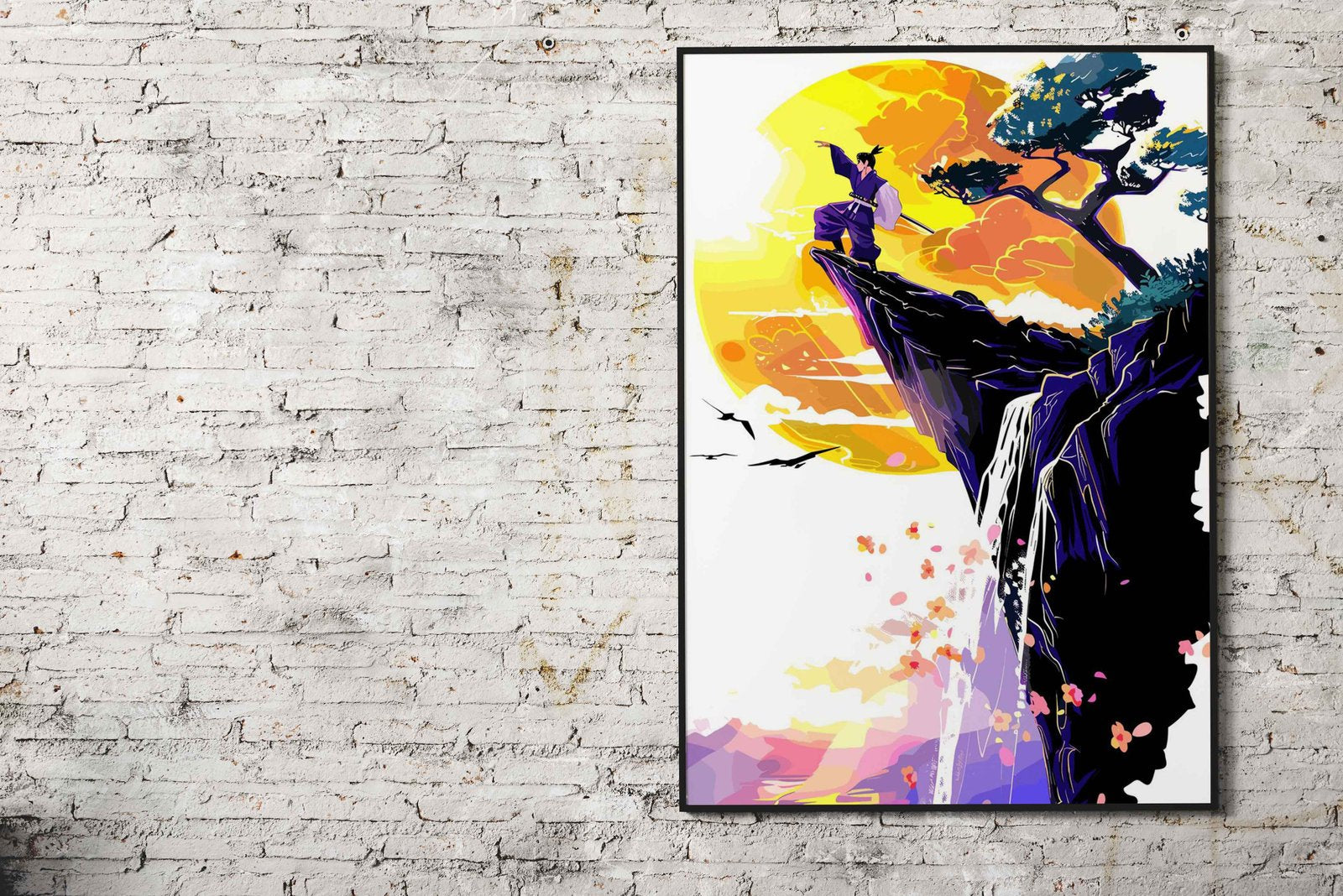 Fantasy Cliffs Asian Style Poster | Wall Art for Home & Office | High-Quality Print - High-Quality Visual Display