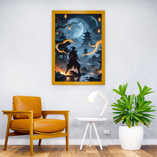 Fantasy Samurai Art Asian Style Poster | Wall Art for Home & Office | High-Quality Print - High-Quality Visual Display