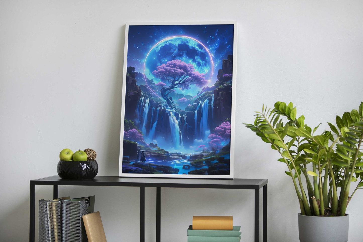 Fantasy Waterfall Landscape Asian Style Poster | Wall Art for Home & Office | High-Quality Print - High-Quality Visual Display