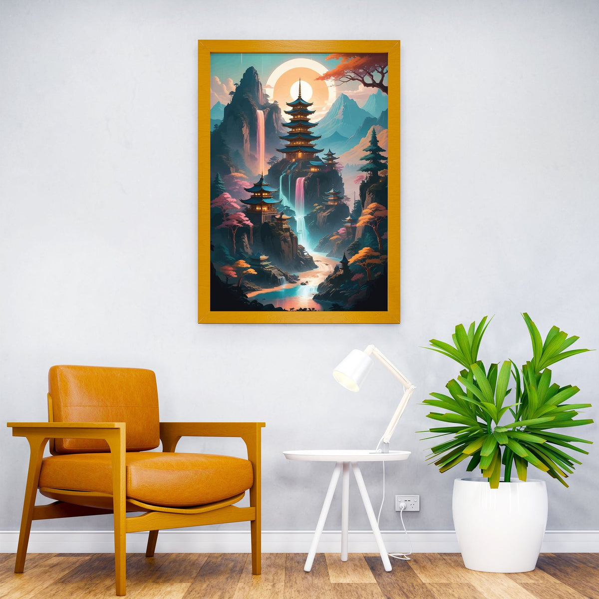 Fantasy japanese Landscape Asian Style Poster | Wall Art for Home & Office | High-Quality Print - High-Quality Visual Display