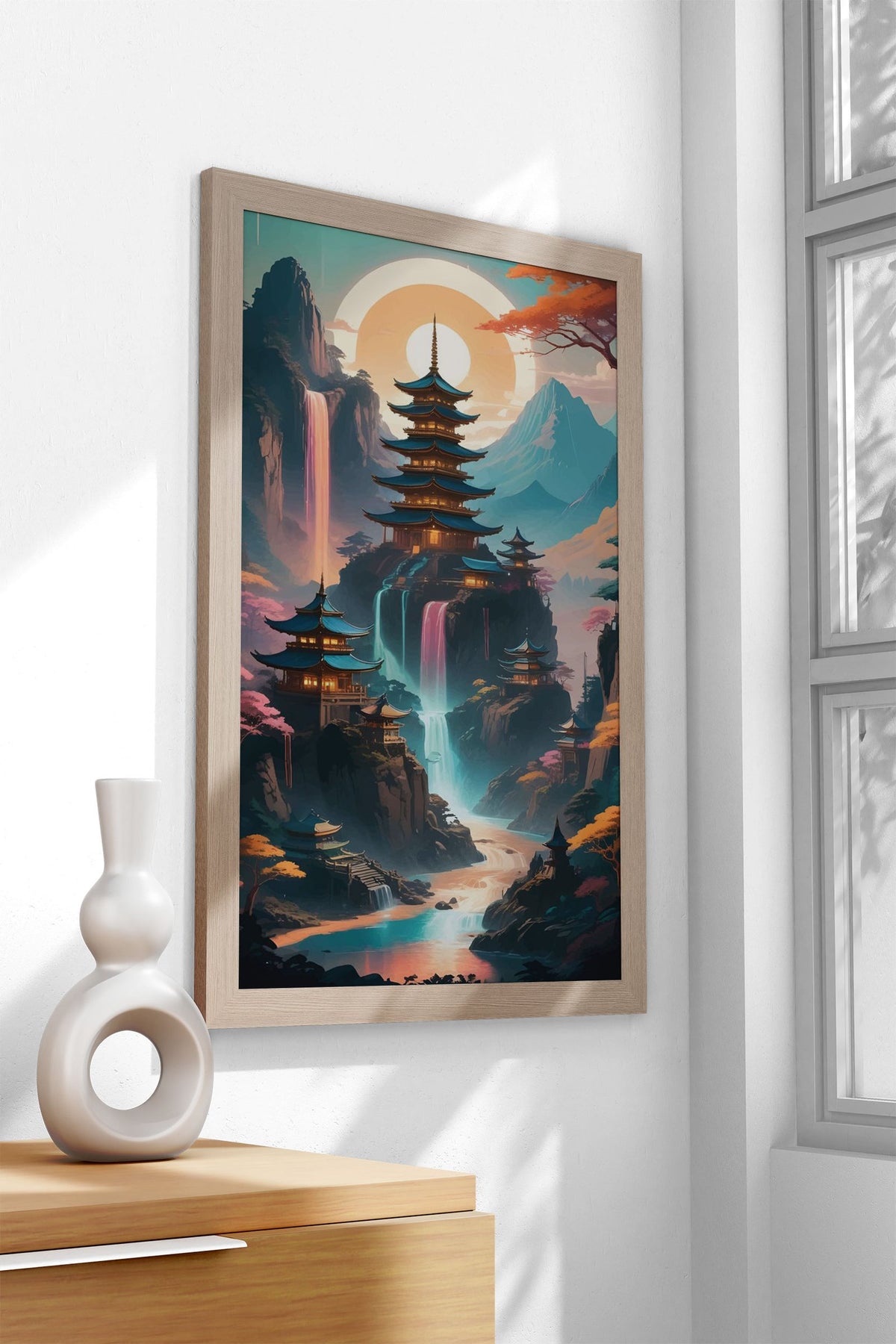 Fantasy japanese Landscape Asian Style Poster | Wall Art for Home & Office | High-Quality Print - High-Quality Visual Display