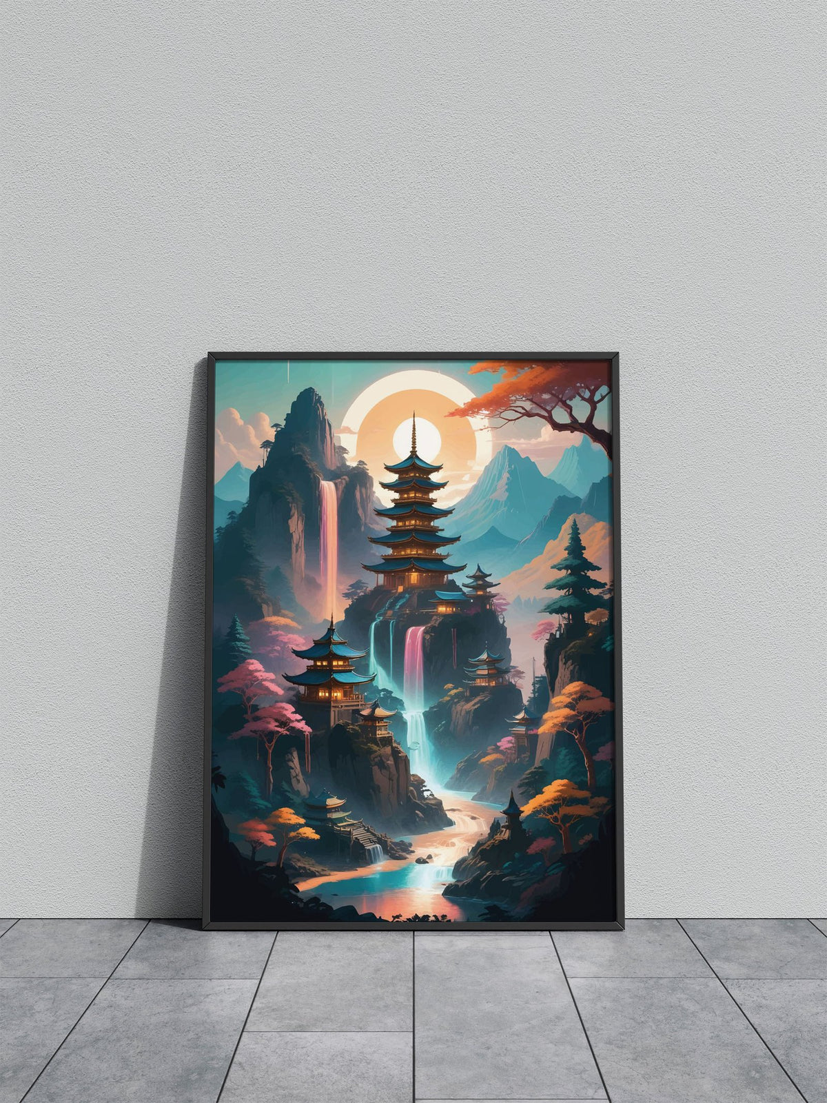 Fantasy japanese Landscape Asian Style Poster | Wall Art for Home & Office | High-Quality Print - High-Quality Visual Display