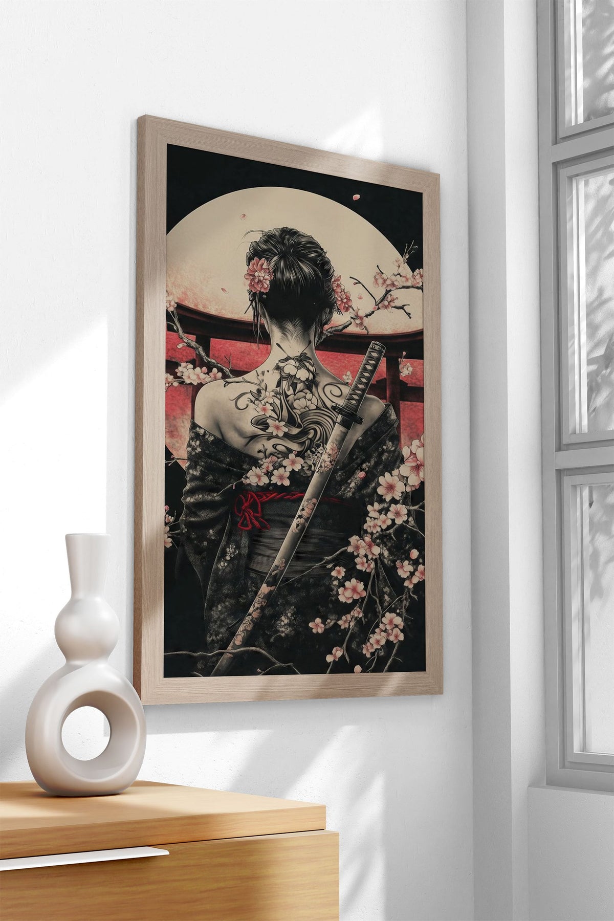 Female Samurai Geisha Asian Style Poster | Wall Art for Home & Office | High-Quality Print - High-Quality Visual Display