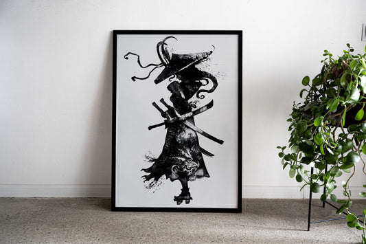 Female Samurai Japan Asian Style Poster | Wall Art for Home & Office | High-Quality Print - High-Quality Visual Display