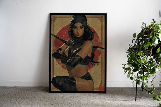 Female ninja Asian Style Poster | Wall Art for Home & Office | High-Quality Print - High-Quality Visual Display