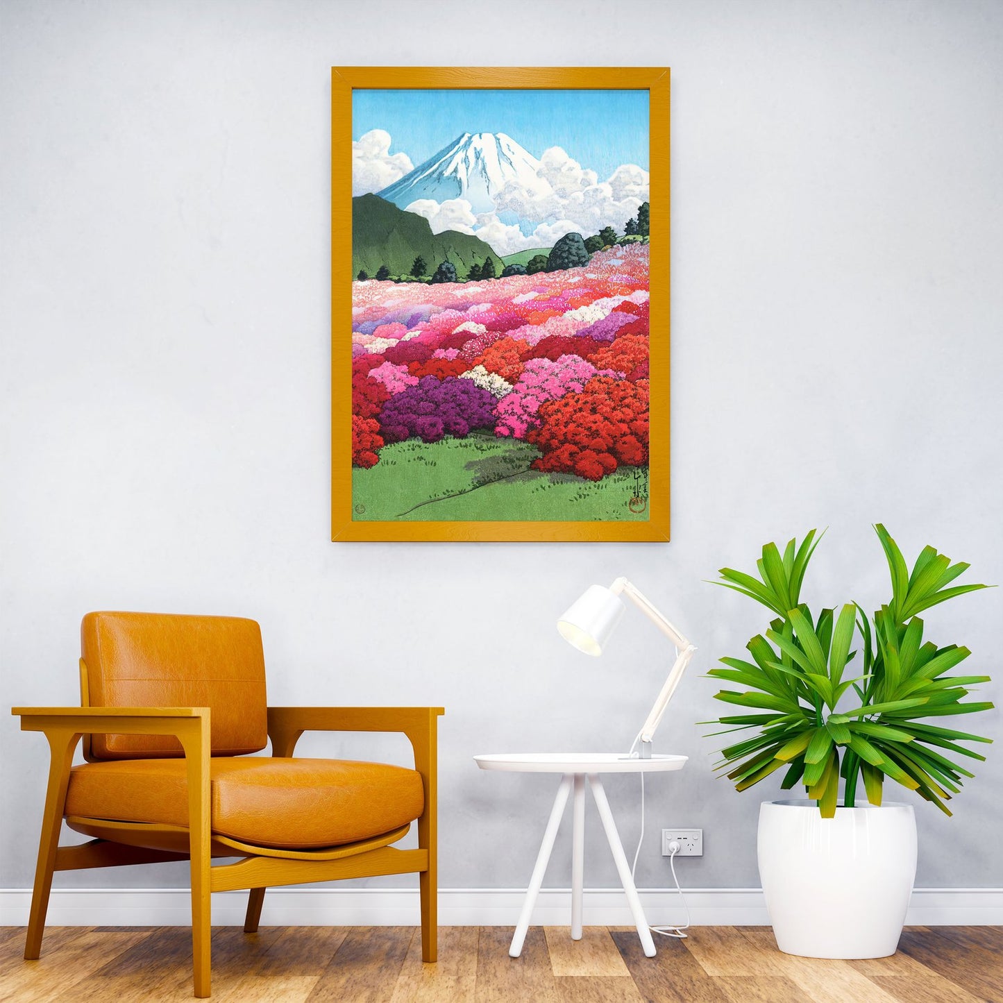 Field of Flowers at Hakone Asian Style Poster | Wall Art for Home & Office | High-Quality Print