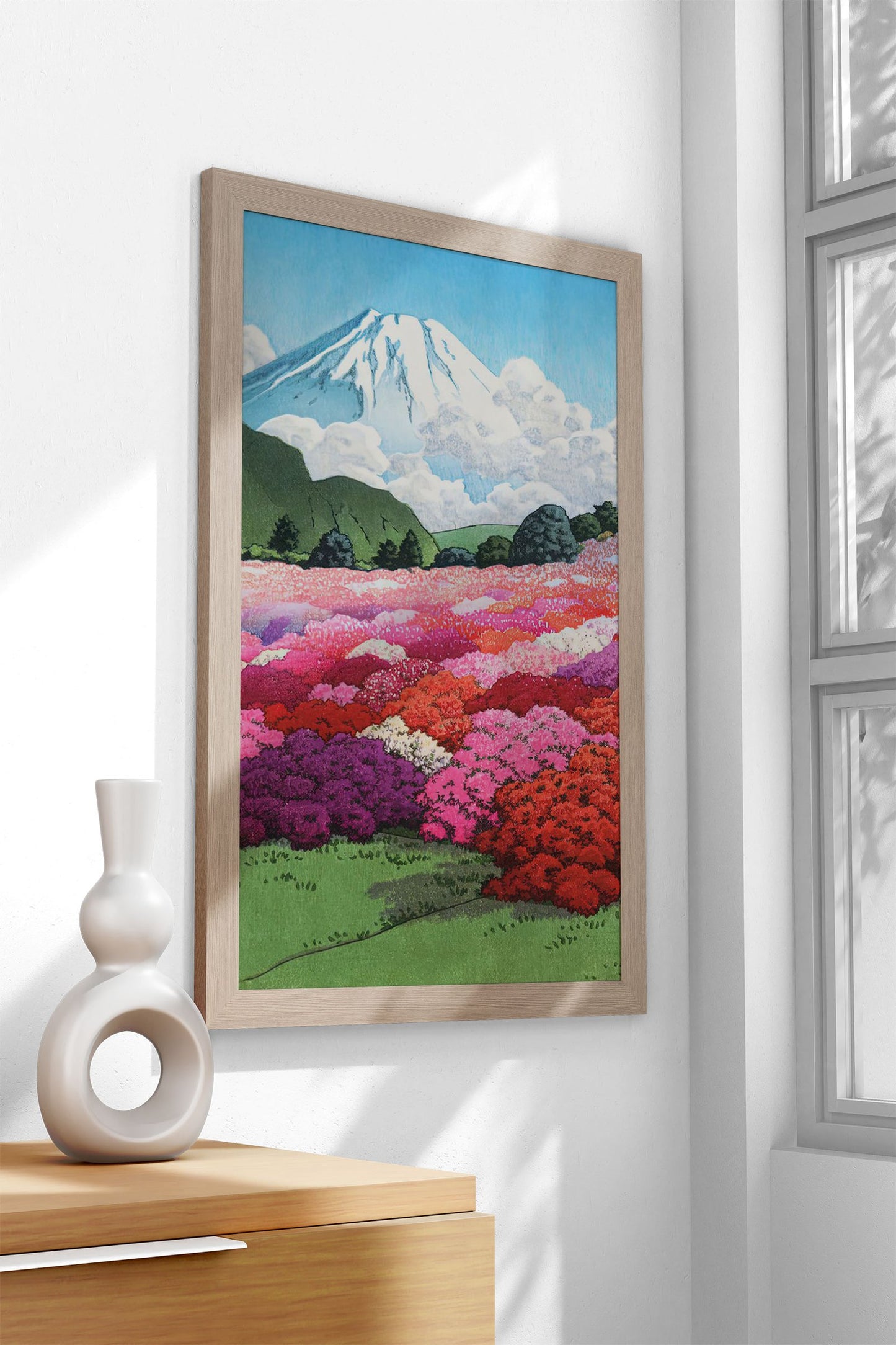 Field of Flowers at Hakone Asian Style Poster | Wall Art for Home & Office | High-Quality Print