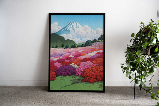 Field of Flowers at Hakone Asian Style Poster | Wall Art for Home & Office | High-Quality Print - High-Quality Visual Display