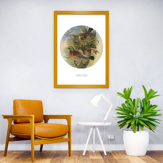 Fieldfare Print Asian Style Poster | Wall Art for Home & Office | High-Quality Print - High-Quality Visual Display