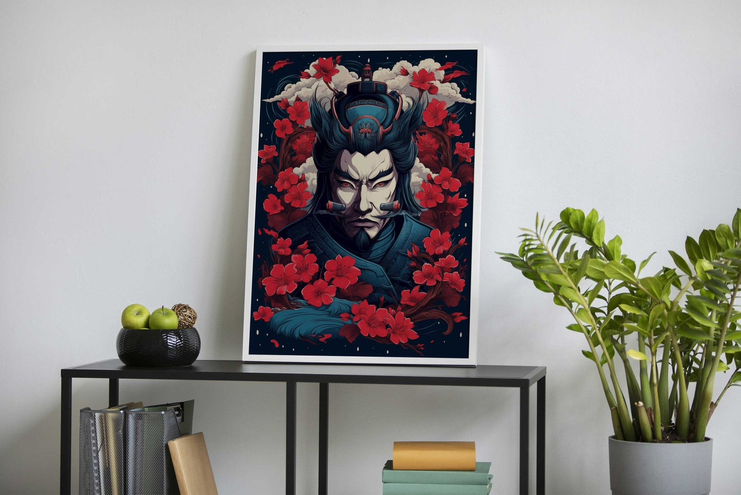 Fierce Ninja Portrait Asian Style Poster | Wall Art for Home & Office | High-Quality Print - High-Quality Visual Display