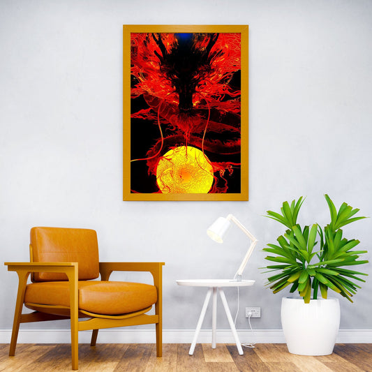Fiery Dragon Art Asian Style Poster | Wall Art for Home & Office | High-Quality Print - High-Quality Visual Display