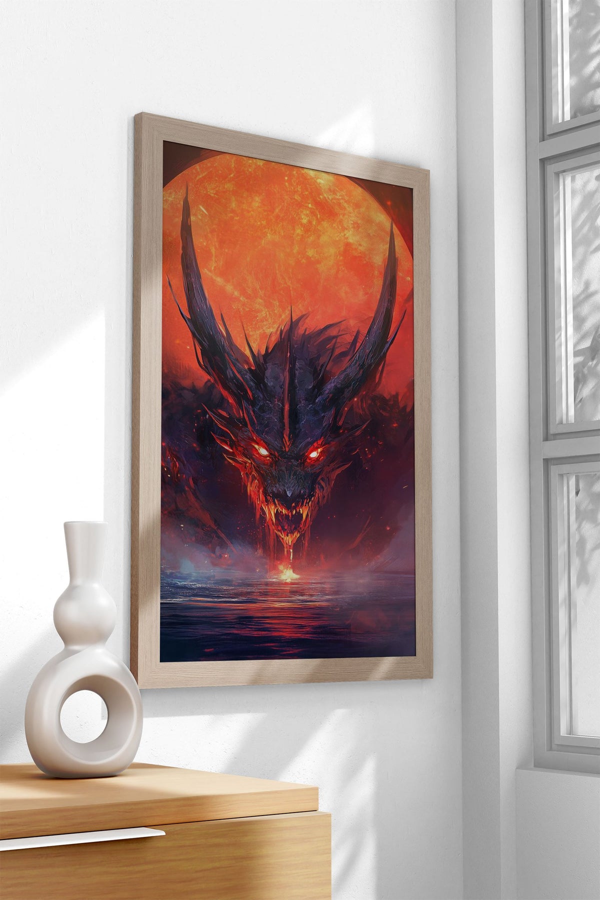 Fiery Dragon Asian Style Poster | Wall Art for Home & Office | High-Quality Print - High-Quality Visual Display
