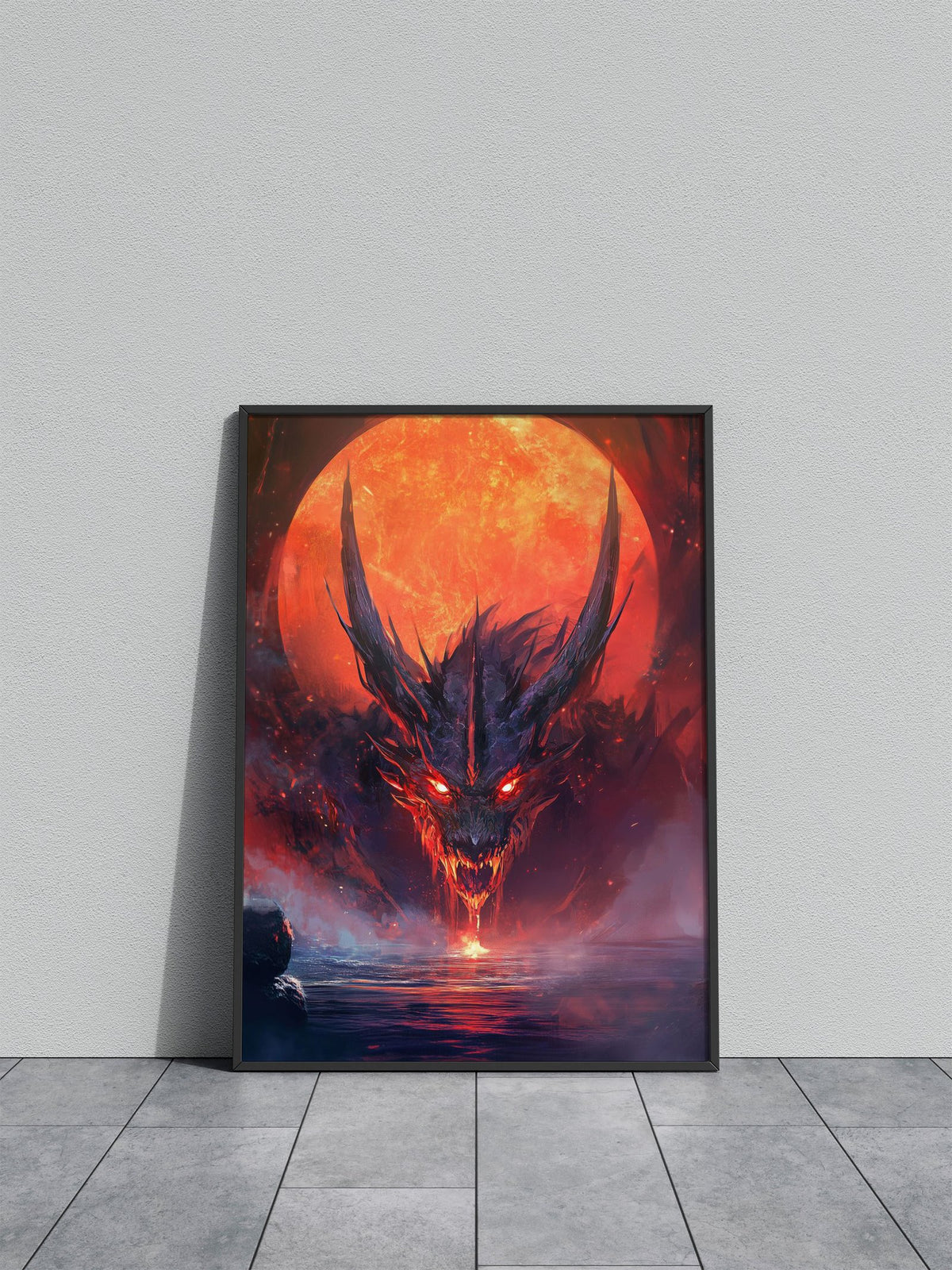 Fiery Dragon Asian Style Poster | Wall Art for Home & Office | High-Quality Print - High-Quality Visual Display
