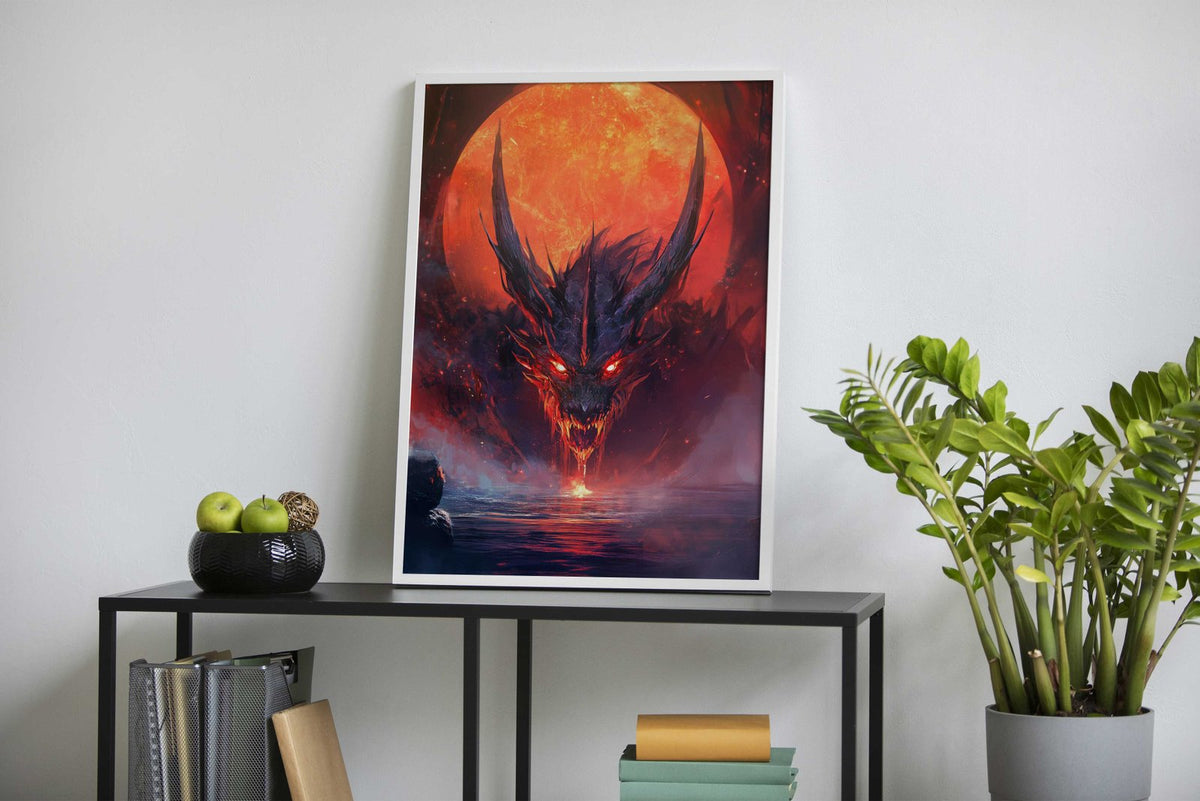 Fiery Dragon Asian Style Poster | Wall Art for Home & Office | High-Quality Print - High-Quality Visual Display