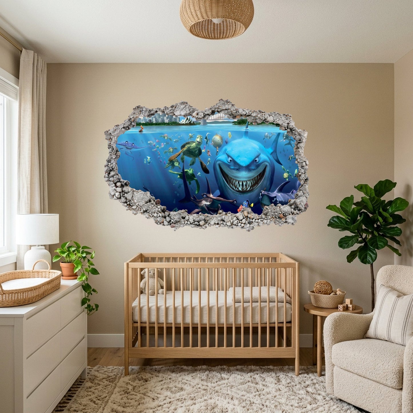 Finding Nemo Dory Pixar 3D Smashed Wall Decal Bedroom Decor 161